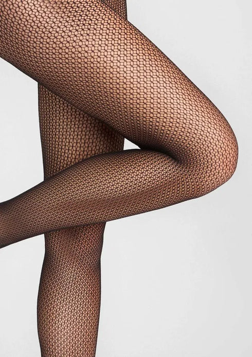 Charly E03 Patterned Fishnet Tights