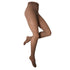 Hazelnut ribbed tights presented without accessories, Gibli Ribbed Wool Tights.