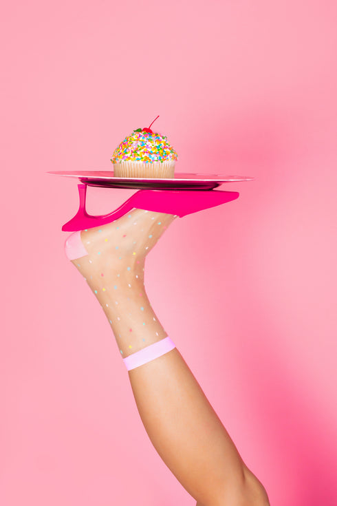 Gigi Confetti Sheer Socks