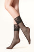 Kala Sheer Lace-Trim Socks