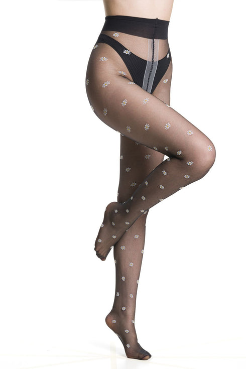 Milli Floral Patterned Sheer Tights