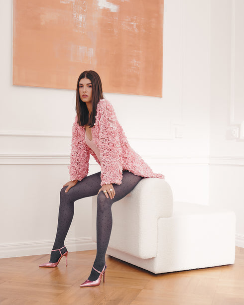 Novia Polka Dot Patterned Tights-Shop Leg Appeal