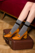 Pam Geometric Houndstooth Socks