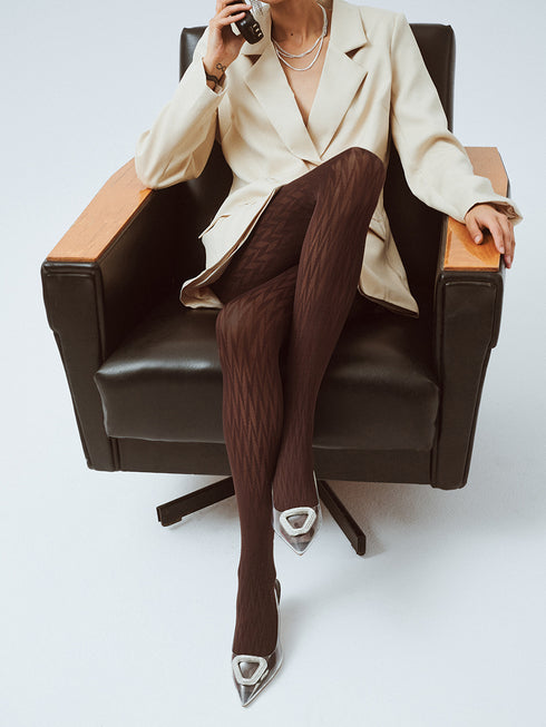 Reyna Patterned Colored Tights