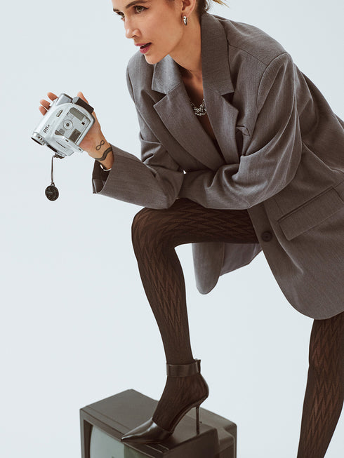 Reyna Patterned Colored Tights