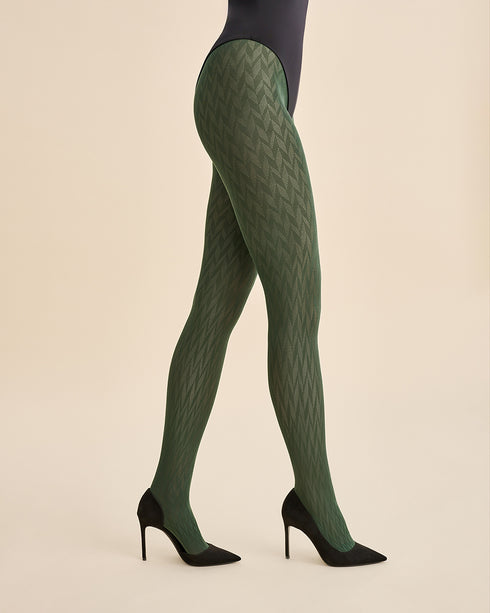 Reyna Patterned Colored Tights