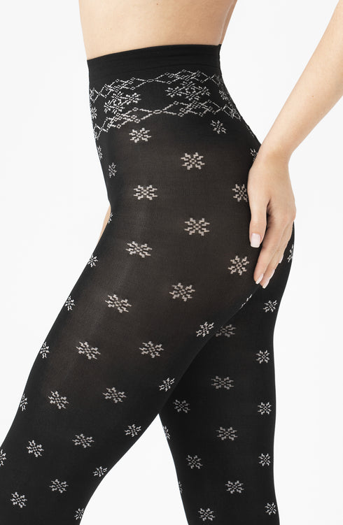 TIGHTS - Snowflake Opaque Tights