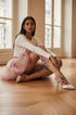 Mandarino Flora Jacquard Sheer Tights