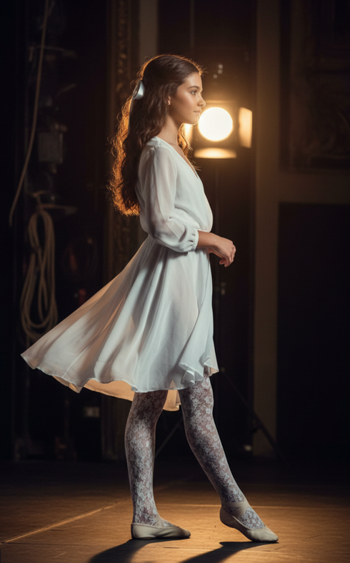 Merlino Girls Tulle Lace Tights