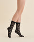 Syla Patterned Sheer Socks