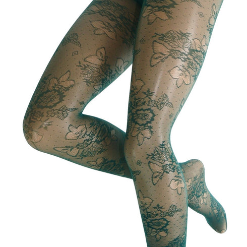 Argo Jacquard Floral Lace Patterned Tights