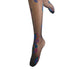 Colorful floral-patterned socks on a white background