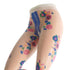 Floral patterned tights on a white background