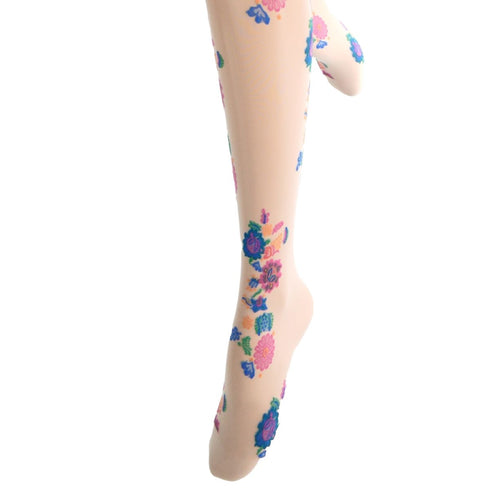 Mandarino Flora Jacquard Sheer Tights