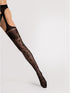 Amorosa Sheer Floral Patterned Crotchless Tights