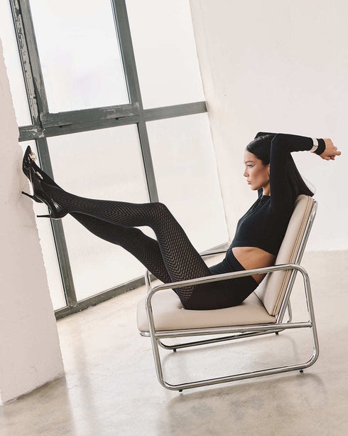 Anett Opaque Patterned Tights-Shop Leg Appeal