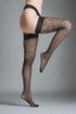 Compass Rose Patterned Fishnet Stay-Up Thigh-High Stockings