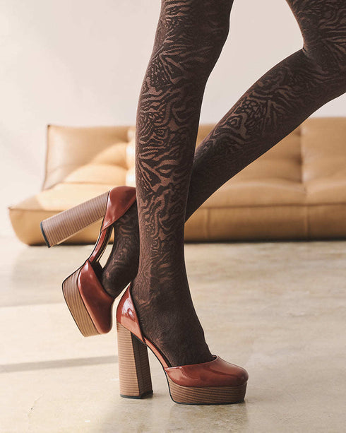 Cameo Patterned Tights-Shop Leg Appeal