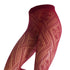 Red patterned tights on a white background