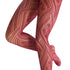 Red patterned tights on a white background