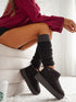 Ribbed Cotton Leg Warmers
