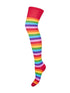 Pipa Rainbow Stripes Pattern Over-The-Knee Socks