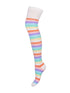 Pipa Rainbow Stripes Pattern Over-The-Knee Socks