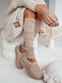Ribbed Cotton Leg Warmers