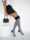 Cotton Wide Stripes Pattern Over-The-Knee Socks