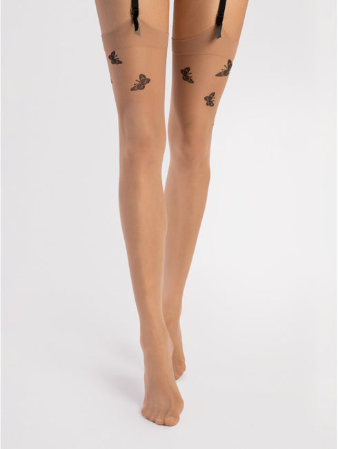 Farfalle Sheer Thigh-High Stockings-Shop Leg Appeal