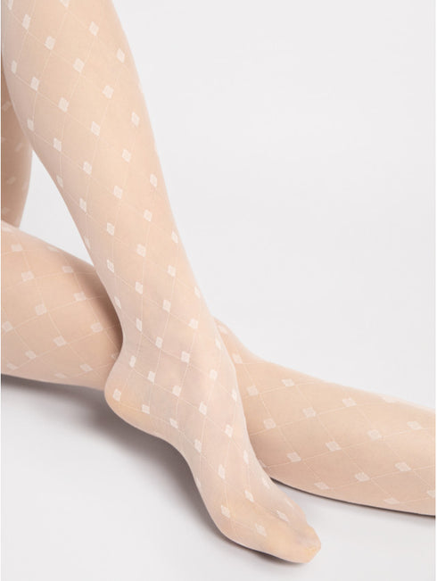Hailey Sheer Diamond Dot Tights