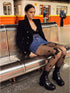 Gotham Sheer Patterned Tights-Shop Leg Appeal
