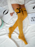 Cotton Open-Knit Over-The-Knee Socks Satin Ribbon Accent-Shop Leg Appeal