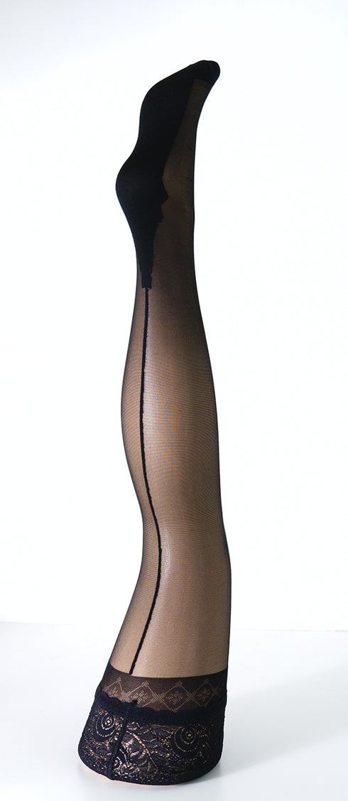 STAY-UP THIGH-HIGHS - Pennac Back-Seam Thigh-High Stay-Up Stockings