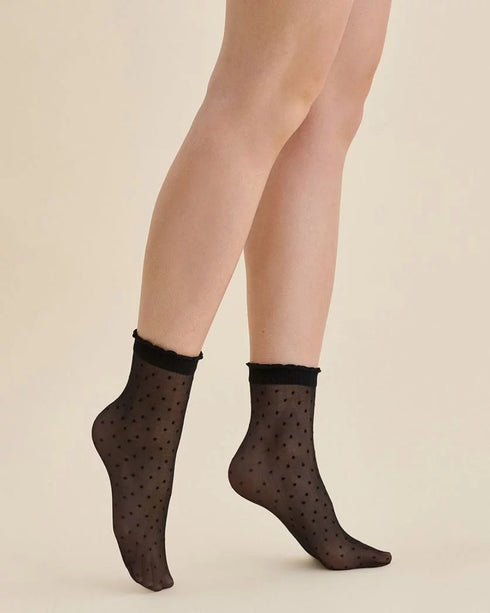 Puntina Sheer Polka Dot Socks