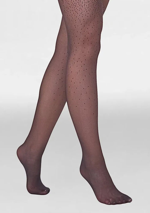 Black Ice Rhinestone Tights