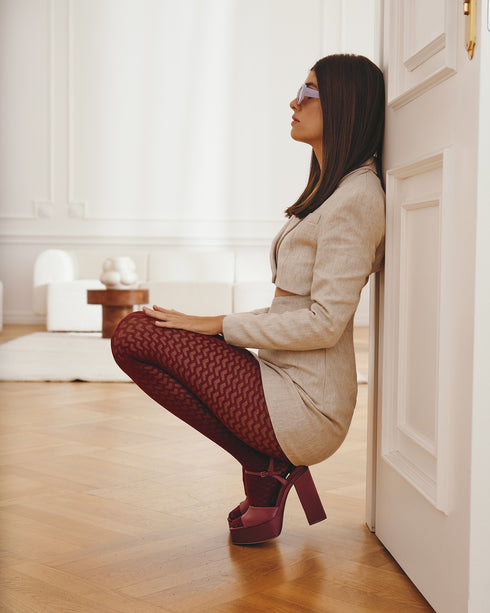 Seila Opaque Patterned Tights