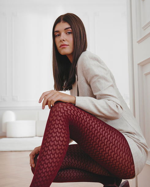 Seila Opaque Patterned Tights