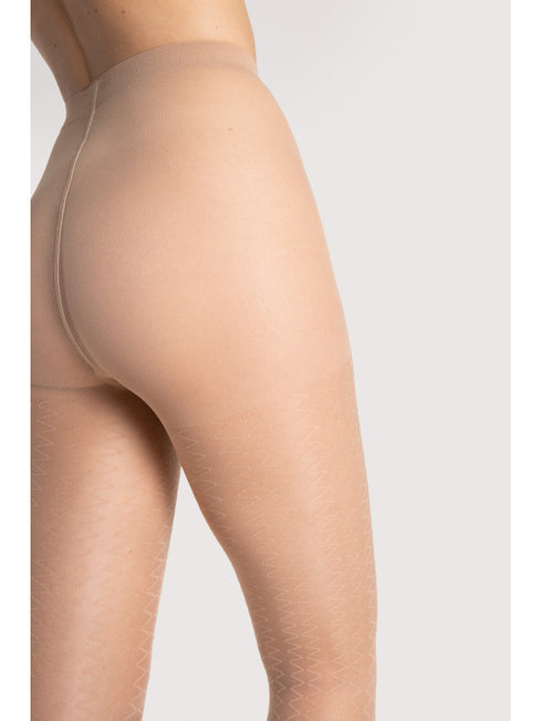 Step Up Sheer Nude Pattern Tights