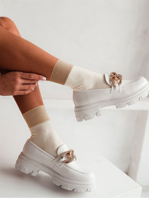 Cotton Crew Socks with Lurex