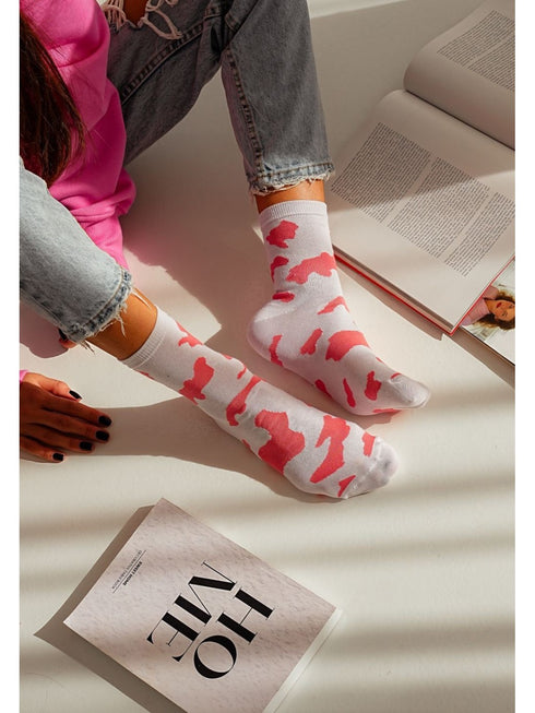 Cow Spots Cotton Ankle Socks
