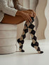 Diamond Patterned Vintage Knee-High Socks