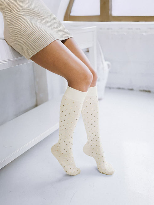 Small Dots Pattern Knee-High Socks