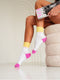 Smiley Face Pattern Cotton Crew Socks