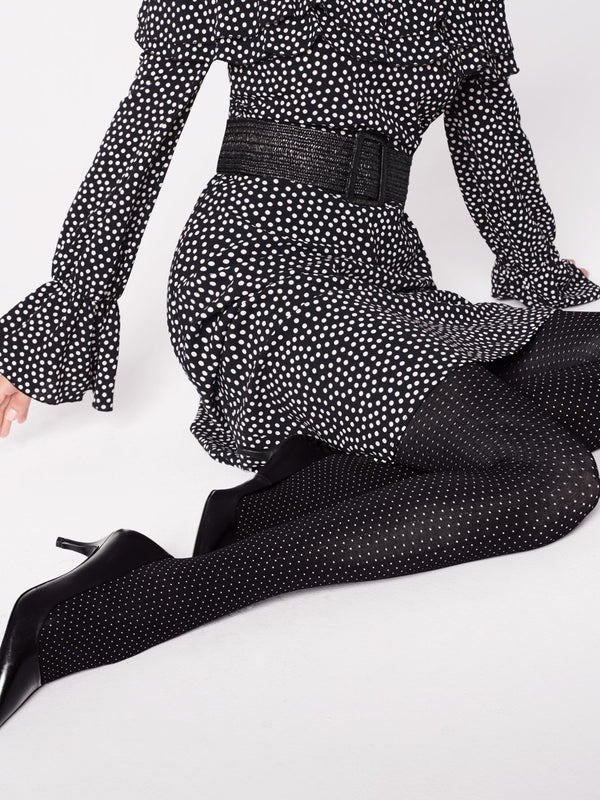 Buona Sera Opaque Patterned Tights-Shop Leg Appeal