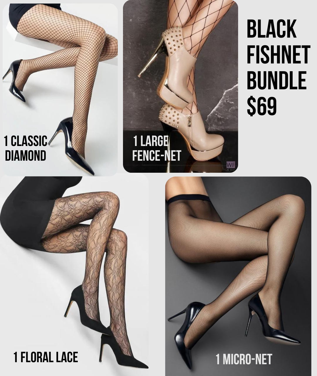 Leecho 4 Pairs Women Fishnet … curated on LTK